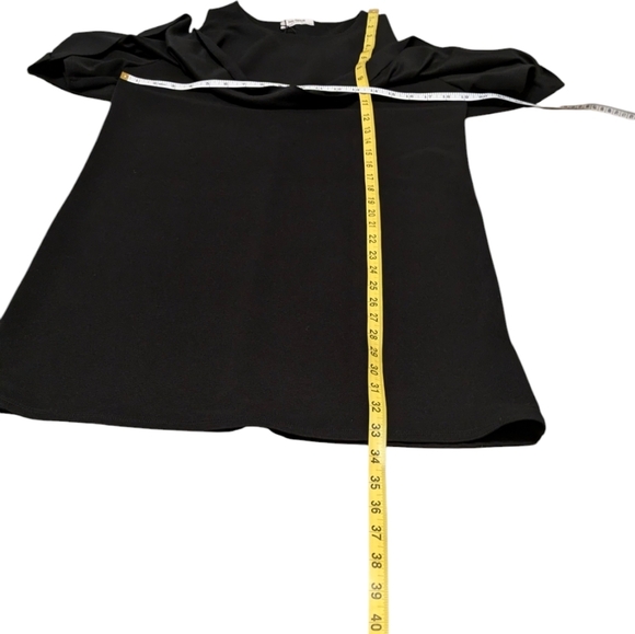 Zara Black Dress Cold Shoulder Ruffle - New - L - Elegant Modest & Chic Formal. - Picture 9 of 9